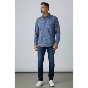 NWT Southern Tide Cliff Intercoastal Performance Shirt Blue Size S MSRP $125